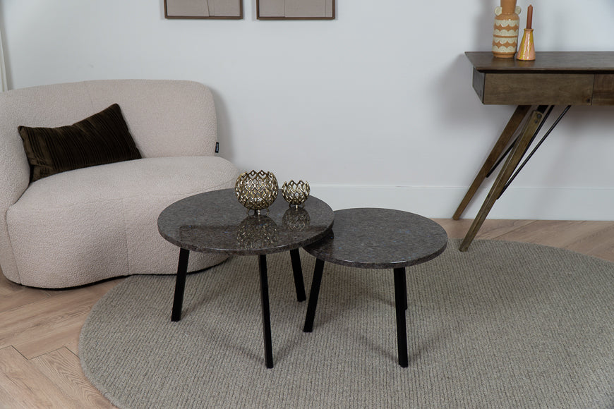 Salontafel Rond Labrador Antique Tweedelig