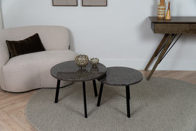 Salontafel Rond Labrador Antique Tweedelig