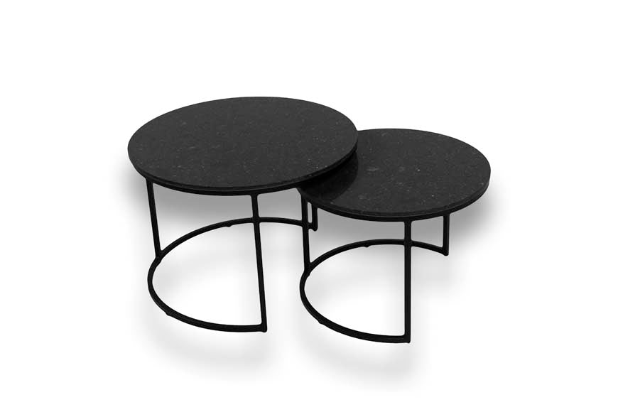 Salontafel Rond Arden Blue Tweedelig