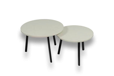 Salontafel Rond Aterra Blanca Tweedelig