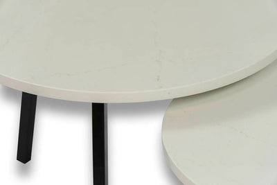 Salontafel Rond Aterra Blanca Tweedelig