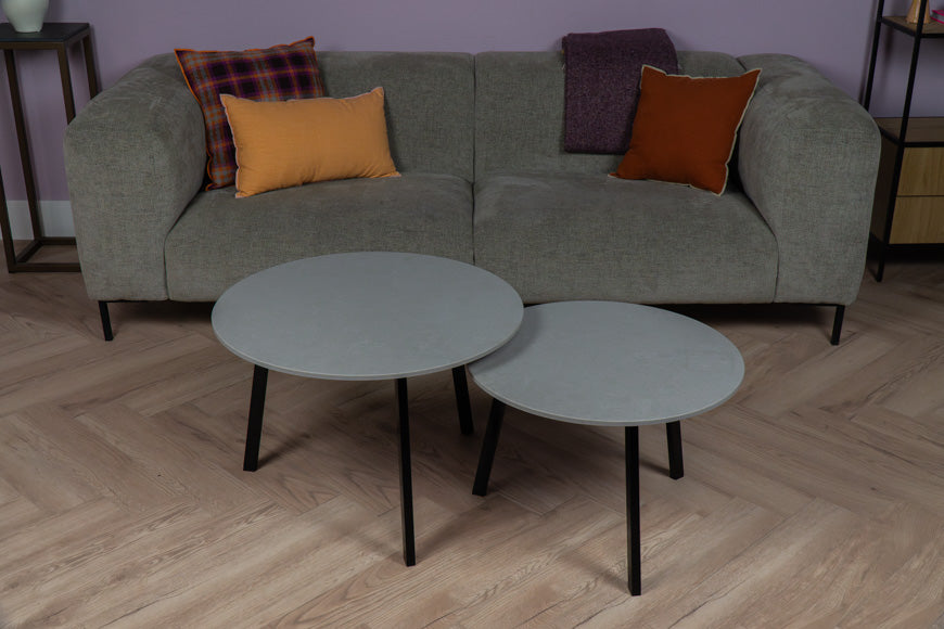 Salontafel Rond Belgian Fog Tweedelig