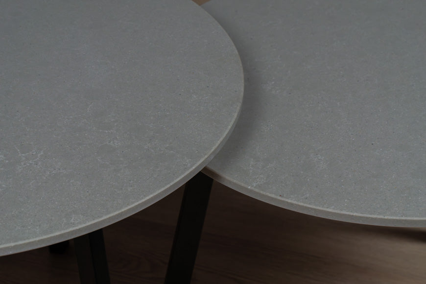 Salontafel Rond Belgian Fog Tweedelig