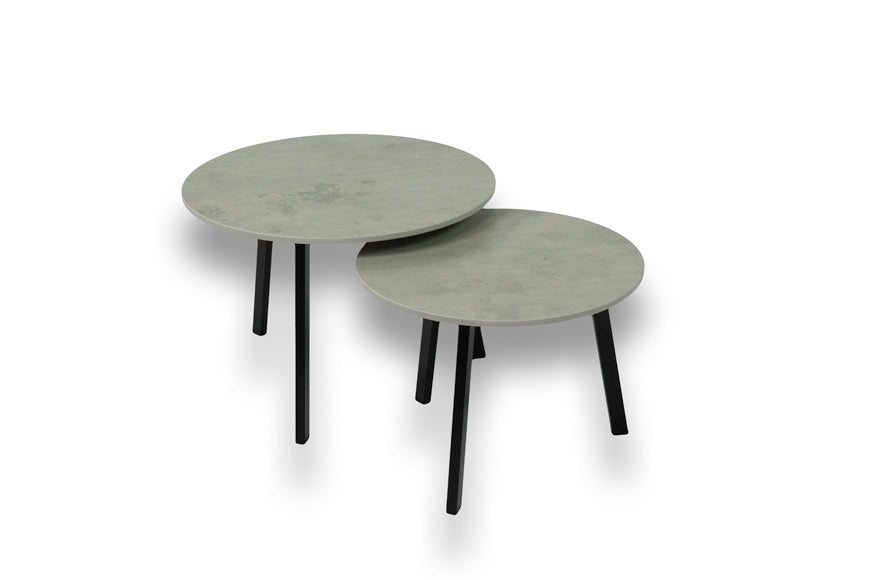 Salontafel Rond Beton Riverwashed Tweedelig