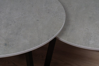 Salontafel Rond Beton Silk Tweedelig