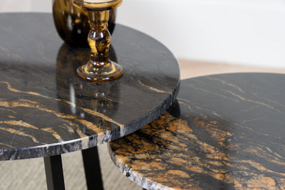 Salontafel Rond Black Fusion Tweedelig