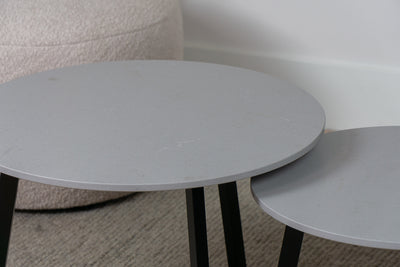 Salontafel Rond Raw Concrete Tweedelig