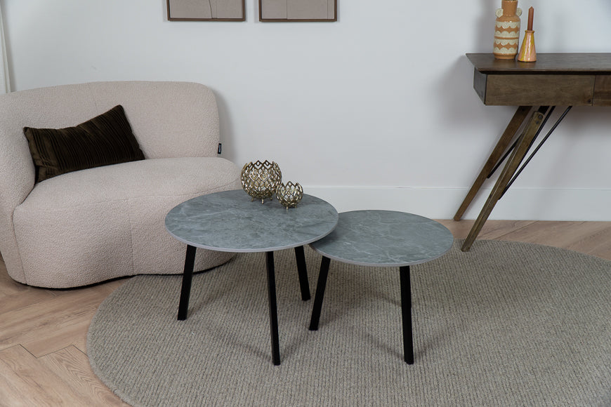 Salontafel Rond Silverdrop Tweedelig