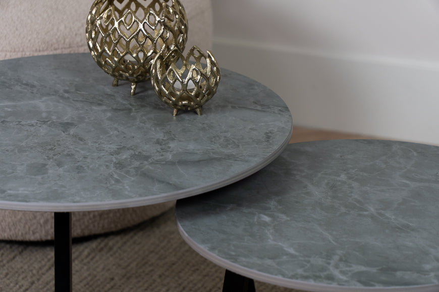 Salontafel Rond Silverdrop Tweedelig