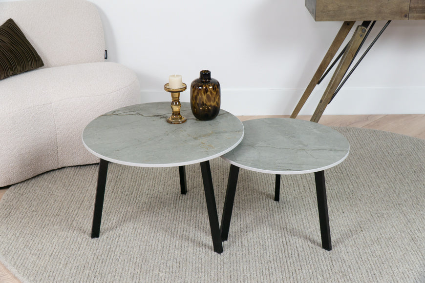Salontafel Rond Striata Tweedelig