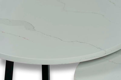 Salontafel Rond Calacatta Gold Light Tweedelig