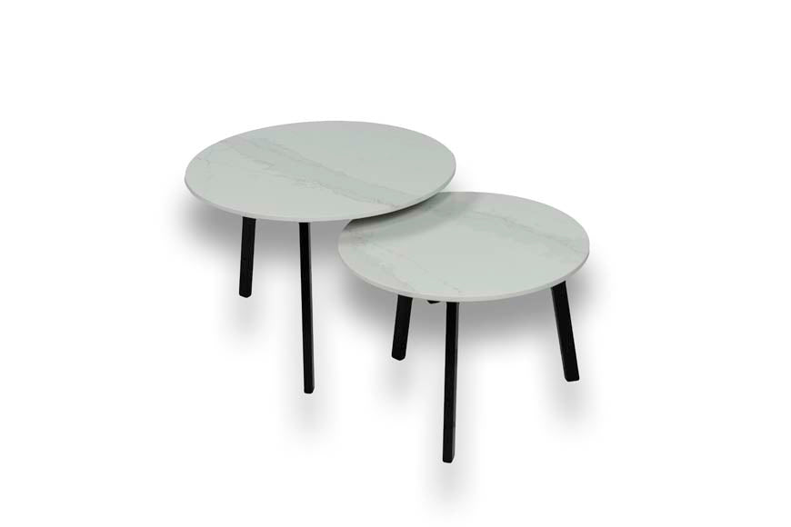 Salontafel Rond Calacatta Gold Tweedelig