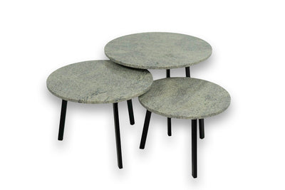 Salontafel Rond  Cashmere White Driedelig