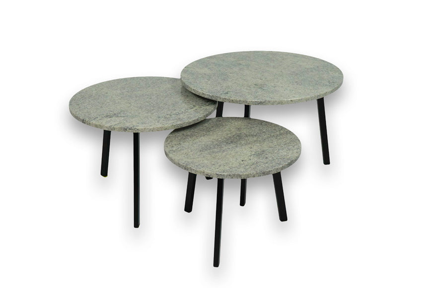 Salontafel Rond Cashmere White Driedelig