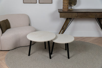 Salontafel Rond Cava Mocca Tweedelig