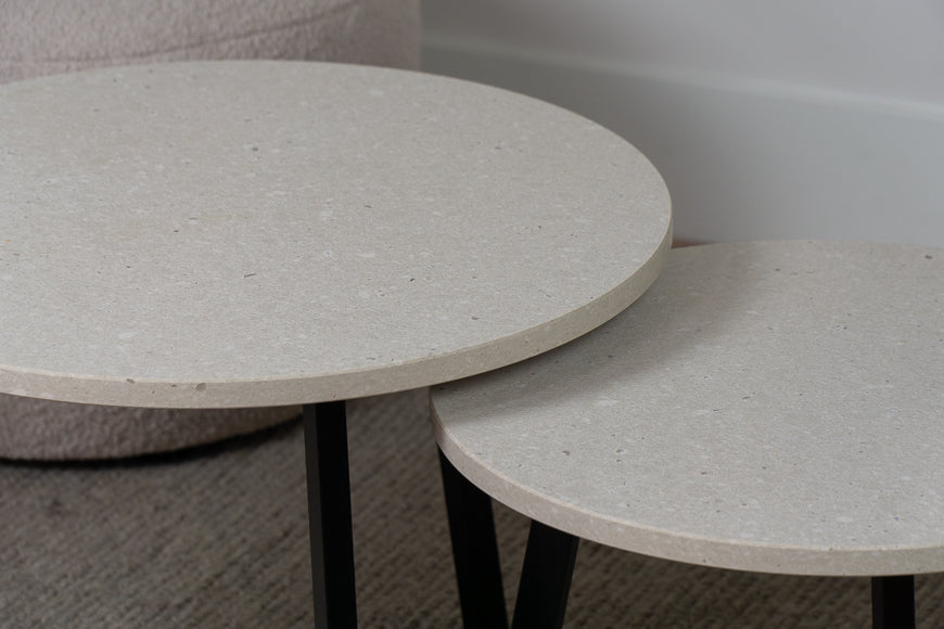 Salontafel Rond Cava Mocca Tweedelig