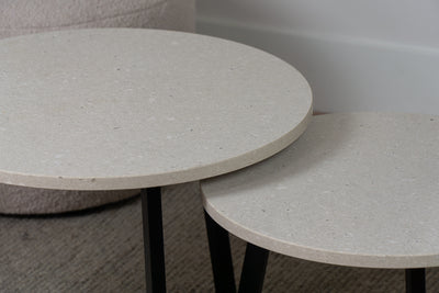 Salontafel Rond Cava Mocca Tweedelig