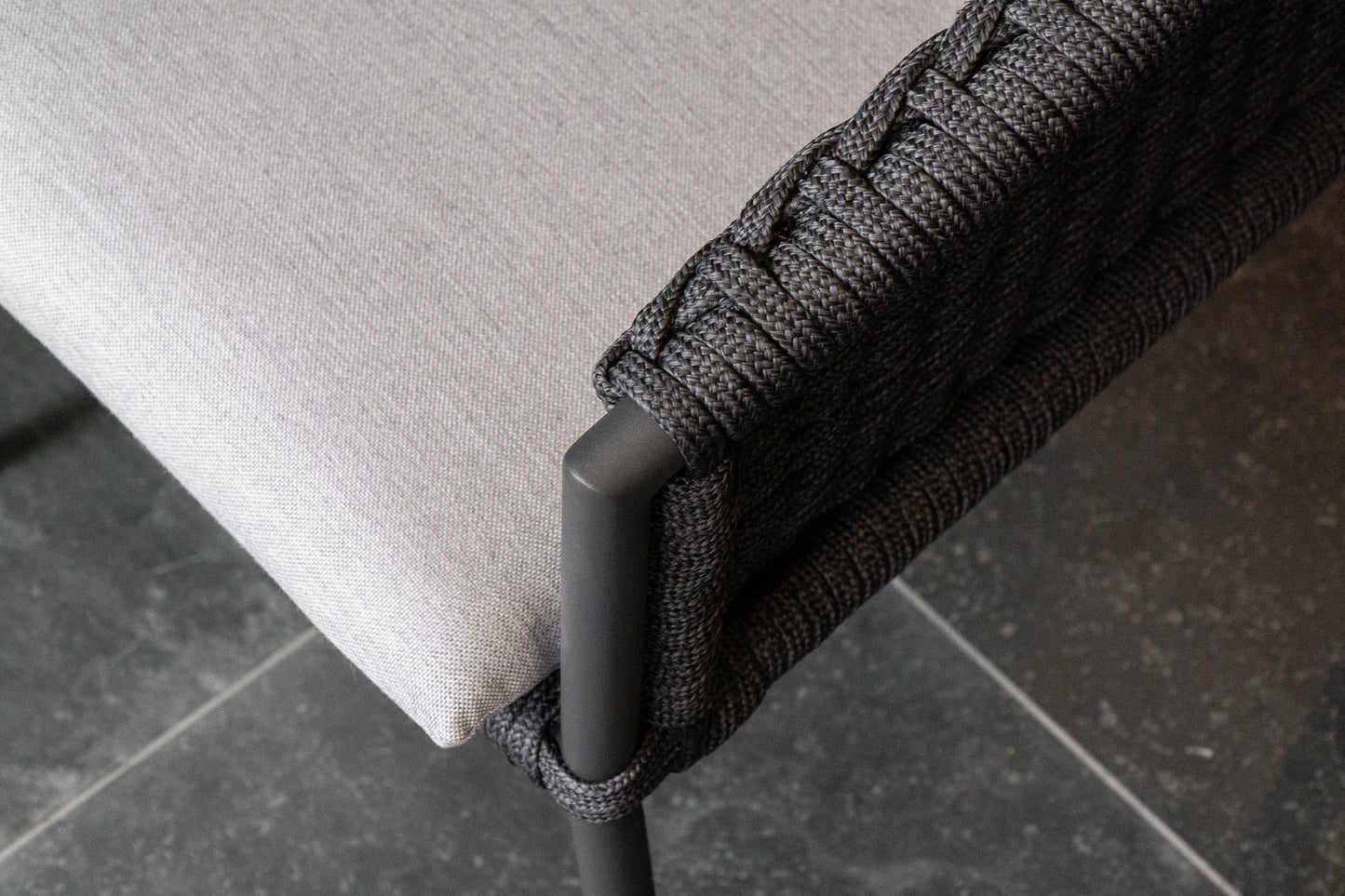 Tuinstoel | Fortuna comfortabele tuinstoel | Aluminium Charcoal mat | Jati&Kebon