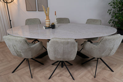 Eettafel Ovaal Glencoe Matrix