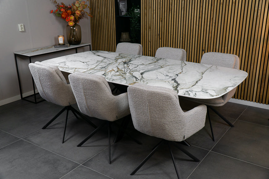 Eettafel Deens Ovaal Calacatta Deluxe