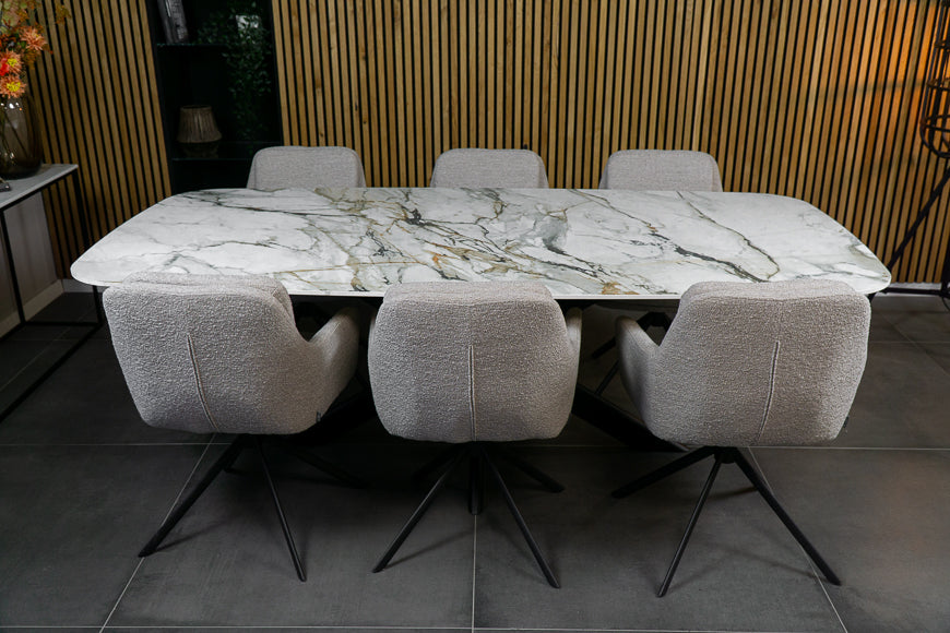 Eettafel Deens Ovaal Calacatta Deluxe