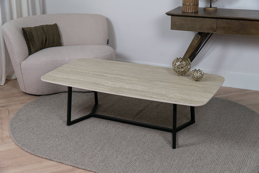 Salontafel Deens Ovaal Travertino Y-Poot