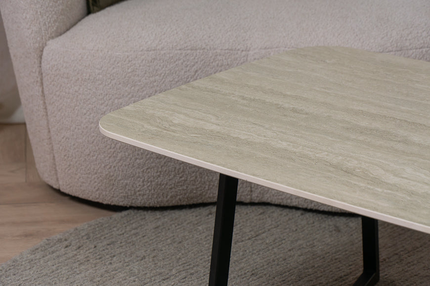 Salontafel Deens Ovaal Travertino Y-Poot