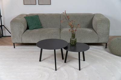 Salontafel Rond Dekton Houtlook grijs Tweedelig