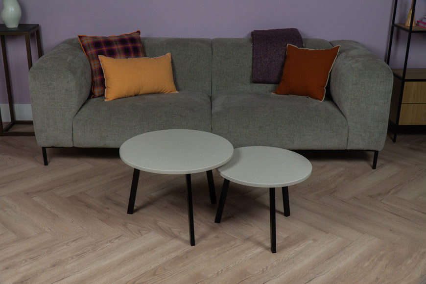 Salontafel Rond Delicato Crema Tweedelig