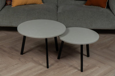 Salontafel Rond Delicato Crema Tweedelig