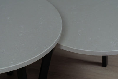 Salontafel Rond Delicato Crema Tweedelig