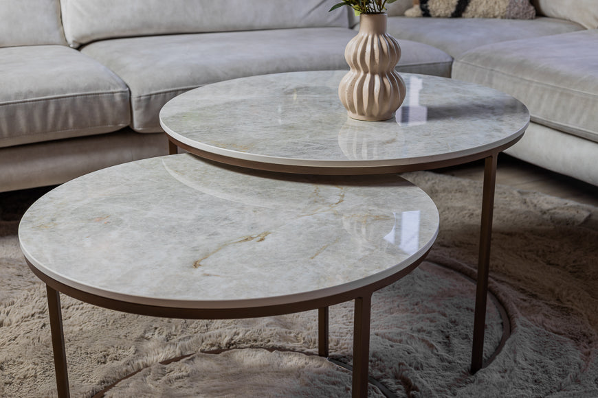 Salontafel Rond Taj Mahal Deluxe Tweedelig
