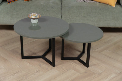 Salontafel Rond Belgian Buxy Tweedelig