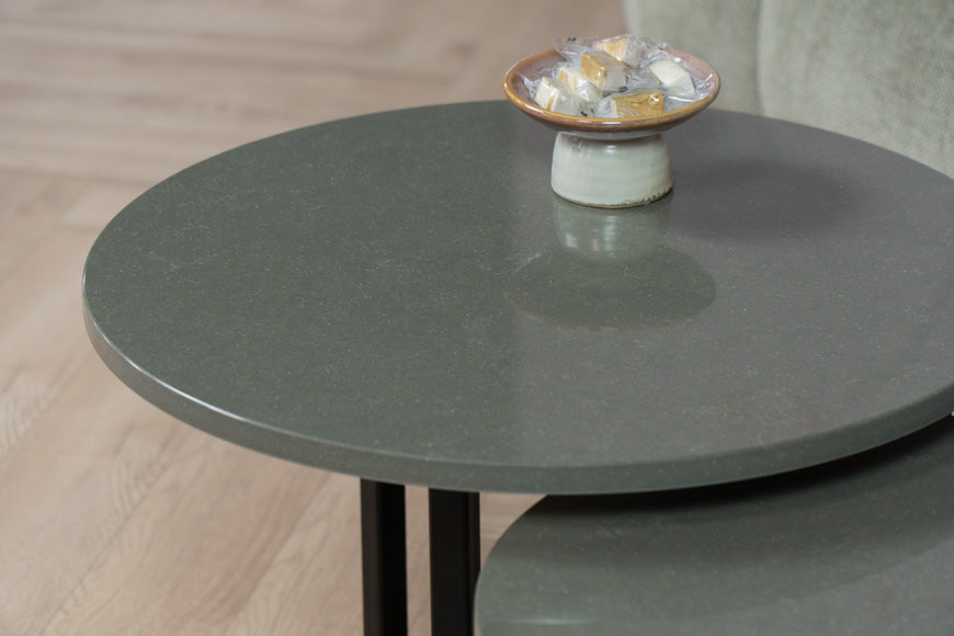 Salontafel Rond Belgian Buxy Tweedelig