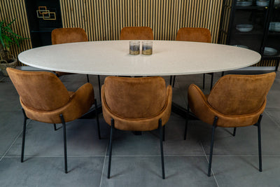 Eettafel Ovaal Cava Mocca Matrix