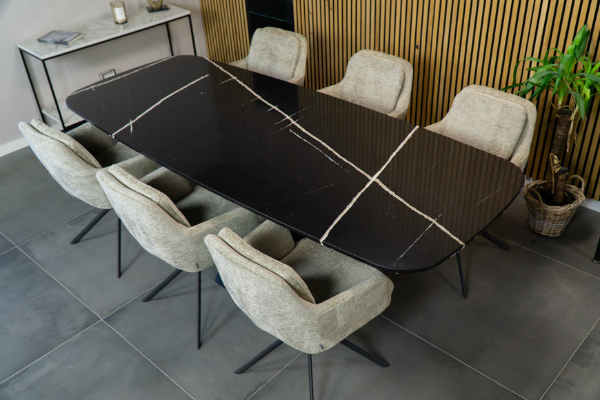 Eettafel Deens Ovaal Eternal Noir Matrix