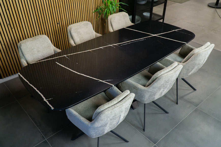 Eettafel Deens Ovaal Eternal Noir Matrix