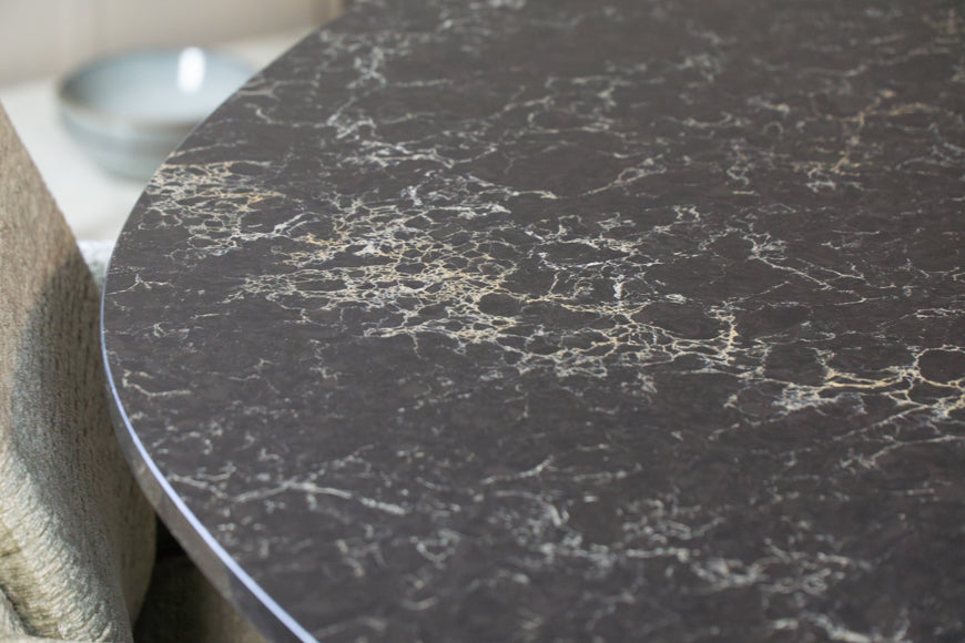 Eettafel Kiezelvorm Vanilla Noir Matrix