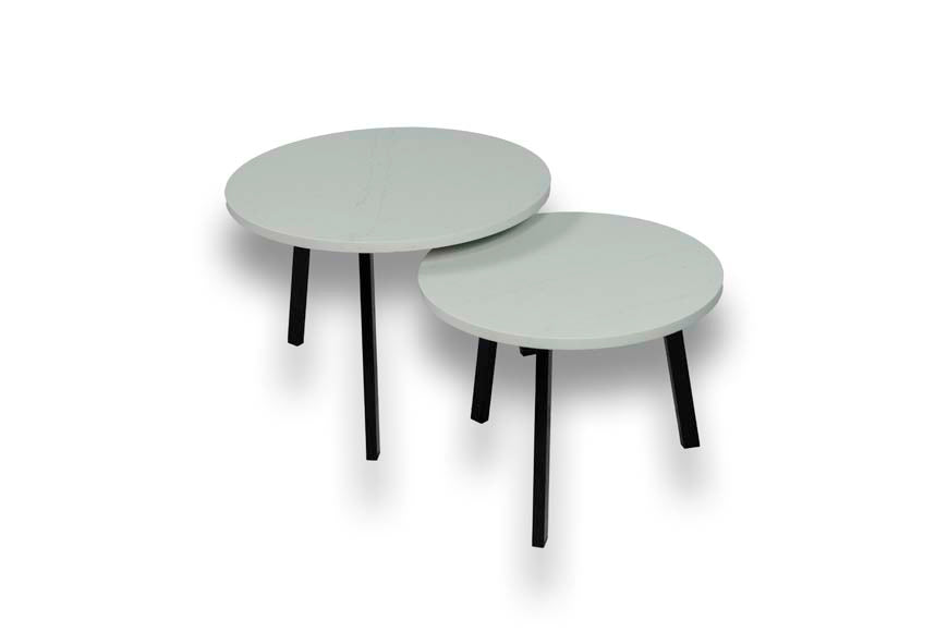 Salontafel Rond Eternal Statuario Tweedelig