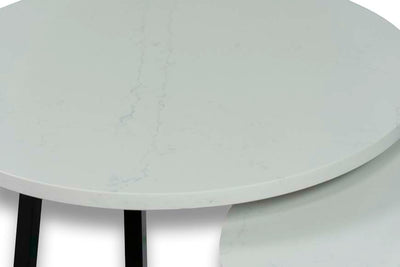 Salontafel Rond Eternal Statuario Tweedelig