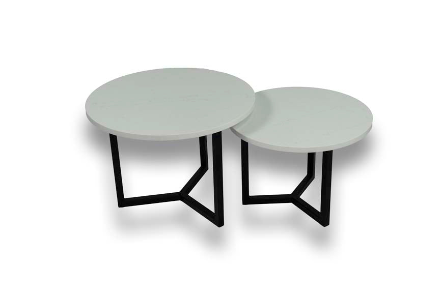 Salontafel Rond Eternal Statuario Tweedelig