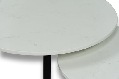 Salontafel set rond Premium Frosty Carrina - ⌀ 50 + ⌀ 60 cm