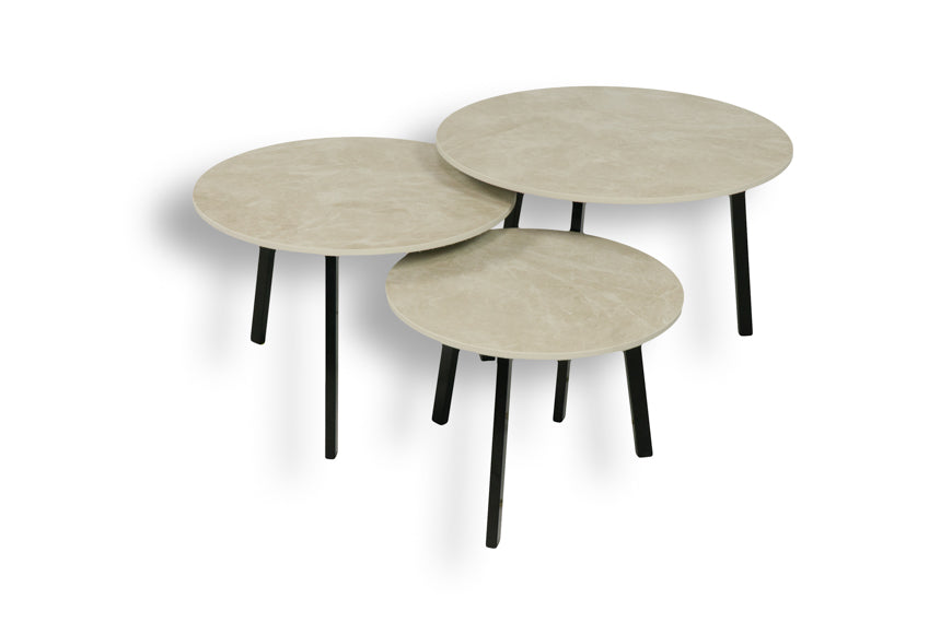 Salontafel Rond Fume Novi Driedelig