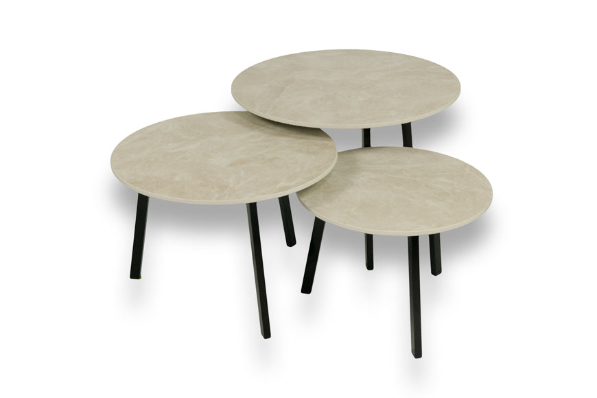 Salontafel Rond Fume Novi Driedelig