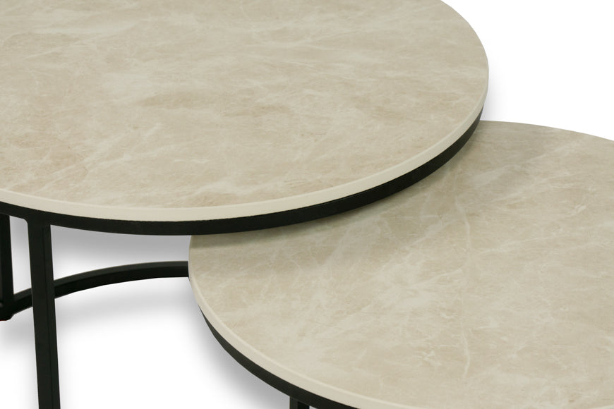Salontafel Rond Fume Deluxe Tweedelig