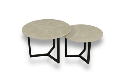 Salontafel Rond Fume Premium Tweedelig