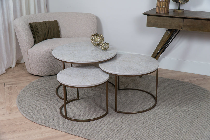 Salontafel Rond Glencoe Deluxe Driedelig