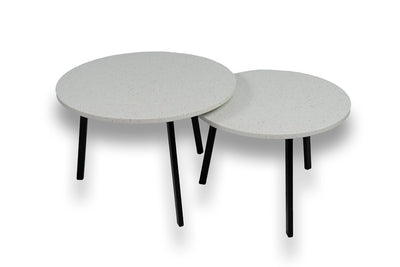 Salontafel Rond Intense White Tweedelig