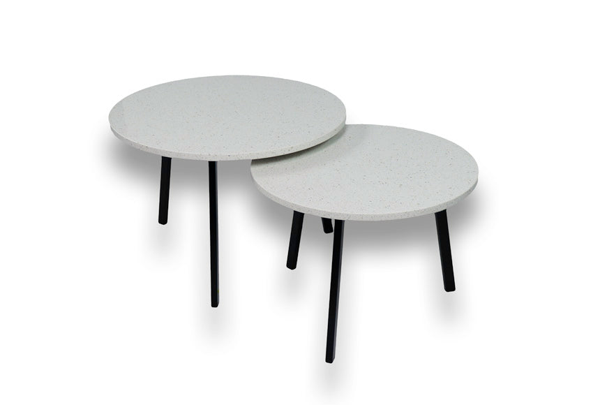 Salontafel Rond Intense White Tweedelig