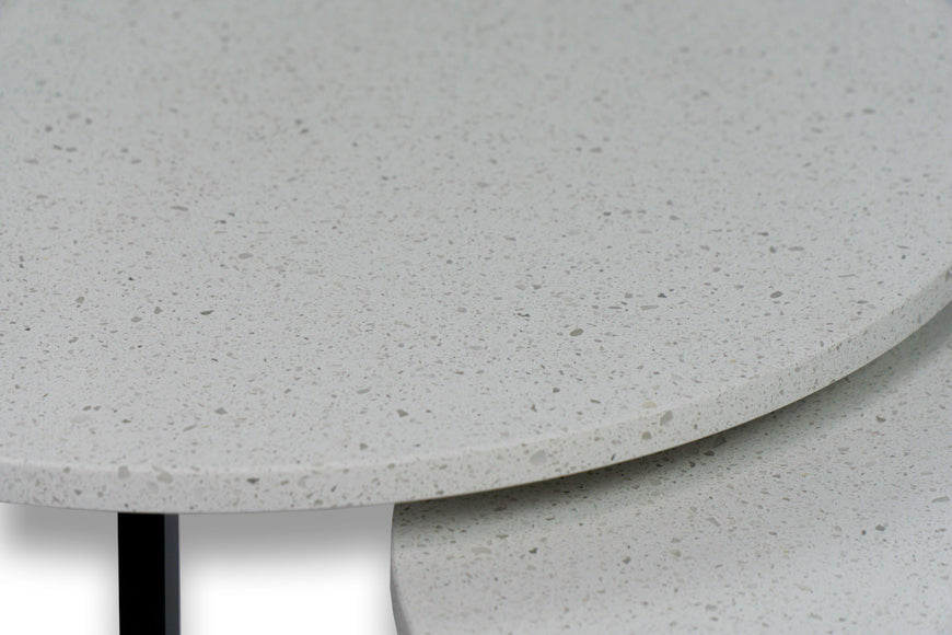 Salontafel Rond Intense White Tweedelig